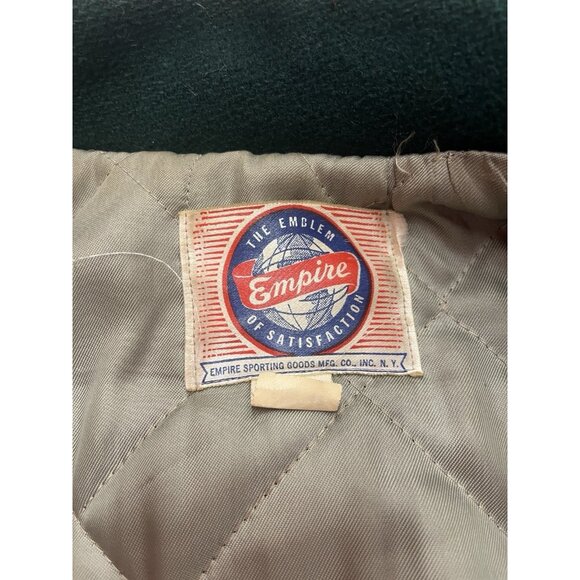 1963 Empire Sporting Goods Letterman Varsity Jacket Green Yellow Sz 42 Made USA - Picture 13 of 16